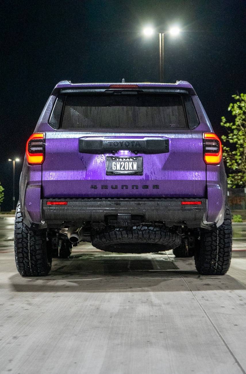 2025 4runner 6th gen Matte purple wrap, 285/70R17 Wildpeak AT4W + 17x8.5 Nomad Convoy Wheels +0 Offset, Prinsu roof rack & ladder Purple 2025 4Runner 285:70R17 Falken Wildpeaks AT4W Tires Nomad Convoy Wheels 2