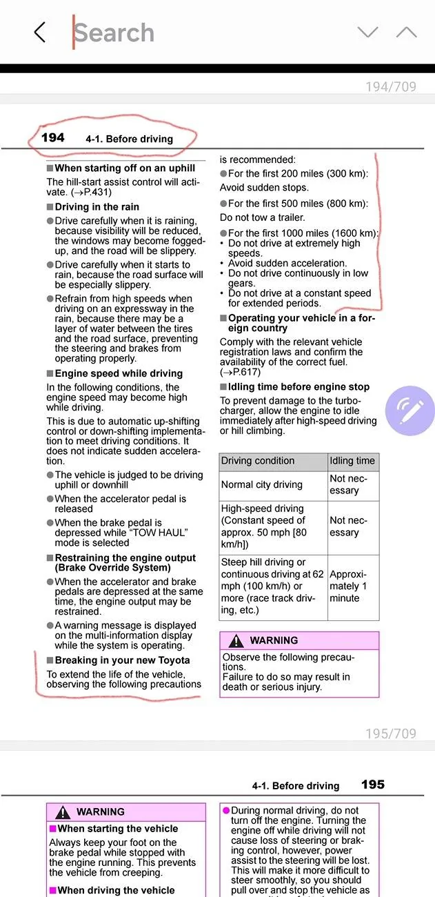 2025 4runner 6th gen Observations after 1,000 miles Screenshot_20250410_225438_Samsung Notes