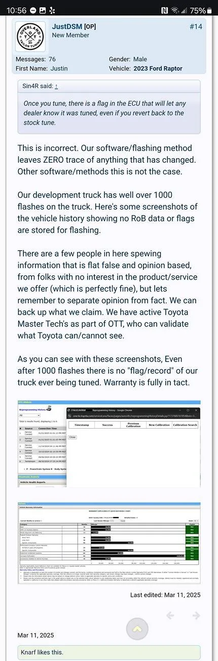 2025 4runner 6th gen Tunes: aFe Scorcher vs. OTT vs. JB4 vs. VF Tuner Screenshot_20250412_105605_Chrom