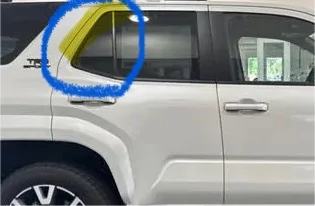 2025 4runner 6th gen Q for owners: do you have lots of play at top/back of rear doors and vent windows (triangle pieces)? IMG_5954
