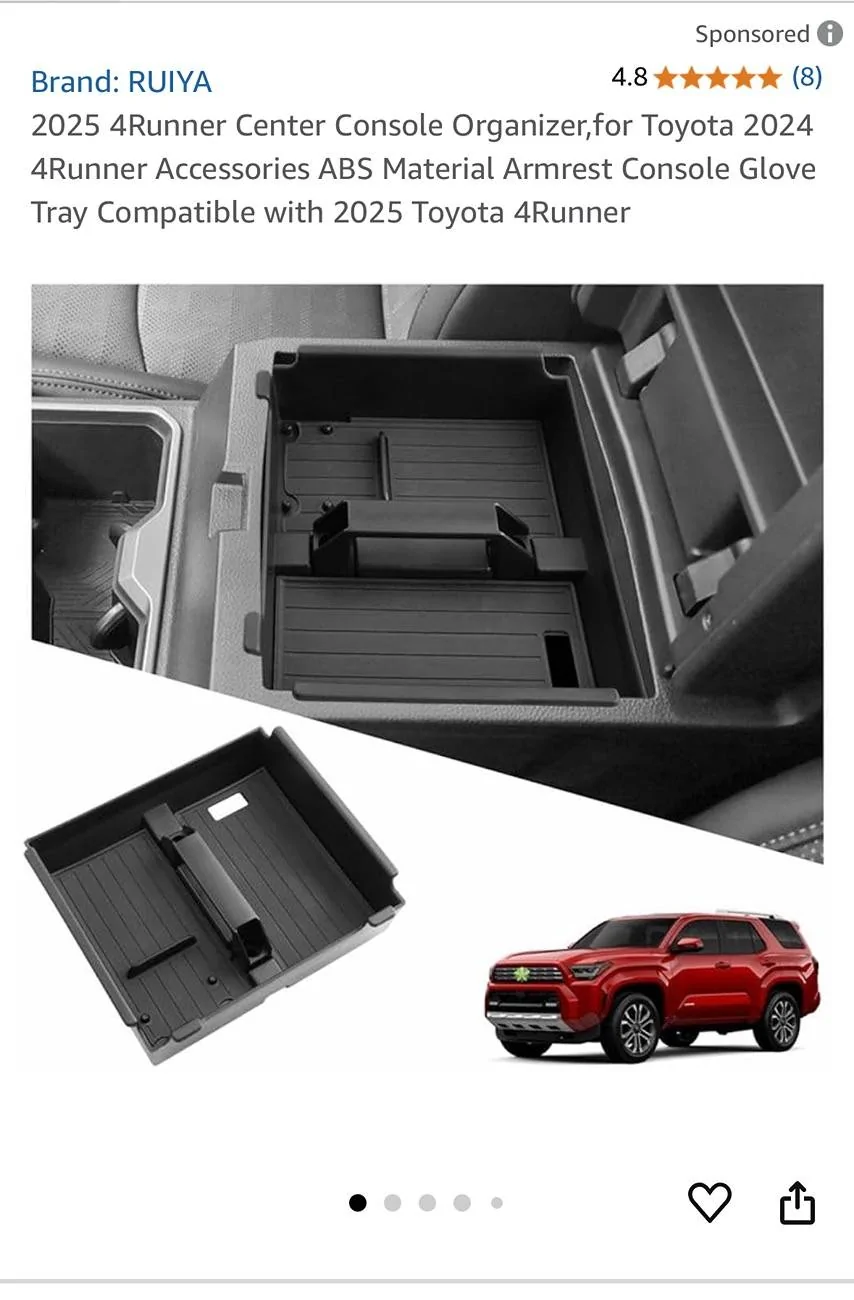 2025 4runner 6th gen Center Console Organizer (Aftermarket) IMG_4148