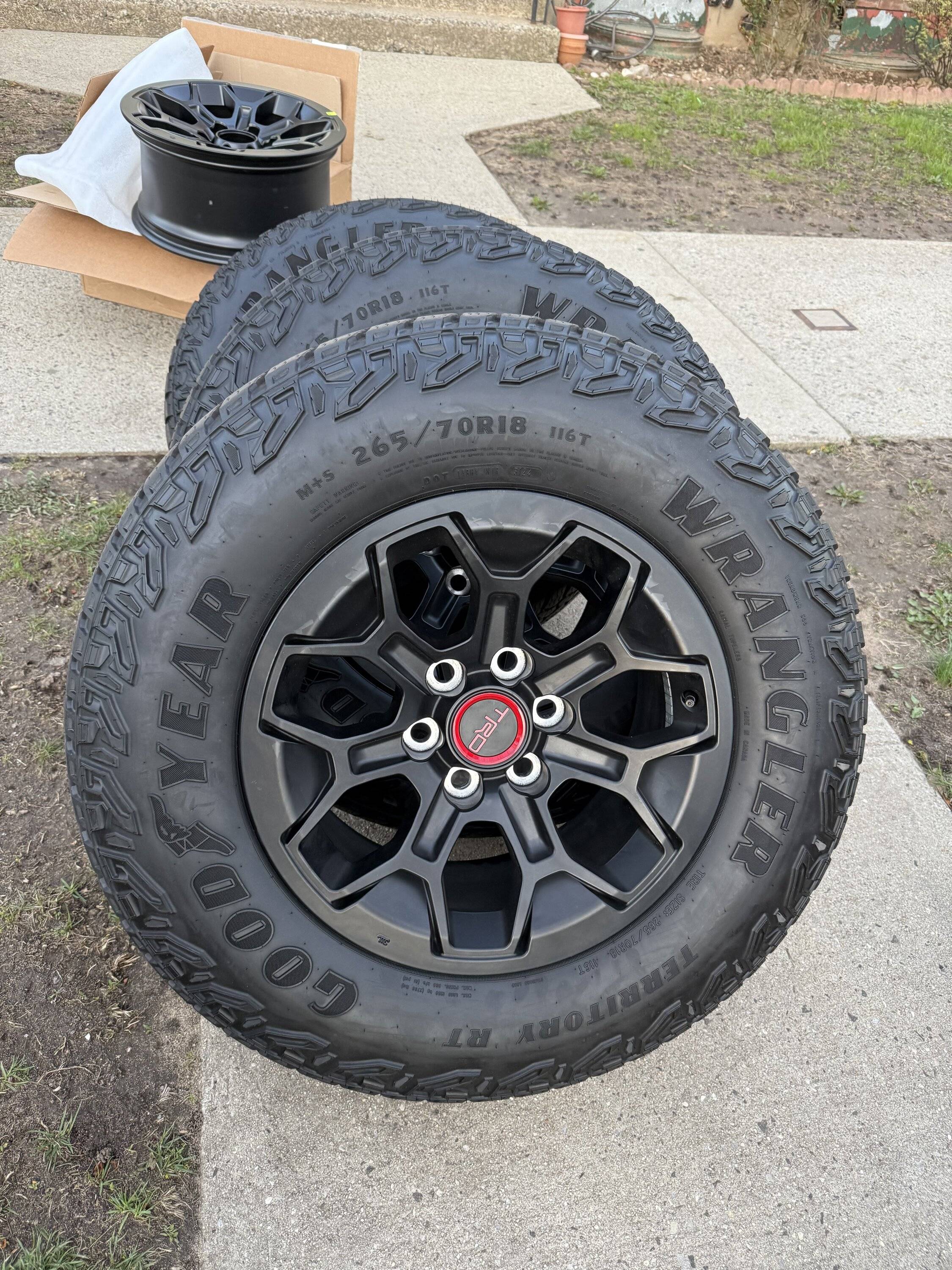 2025 4runner 6th gen So happy!!!  Grabbed this 4+1 set of TRD PRO wheels from a Local seller. IMG_3599