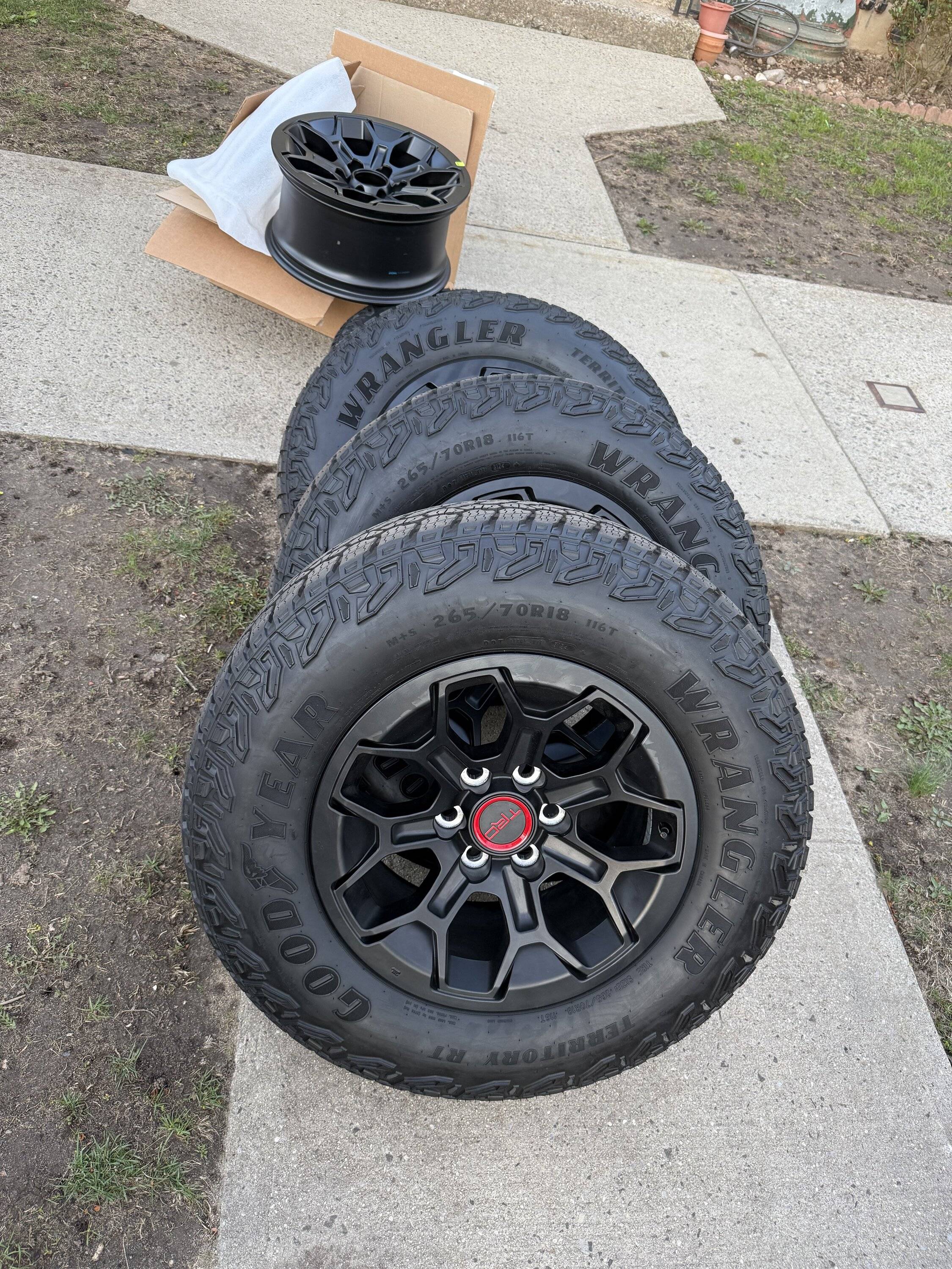 2025 4runner 6th gen So happy!!!  Grabbed this 4+1 set of TRD PRO wheels from a Local seller. IMG_3598