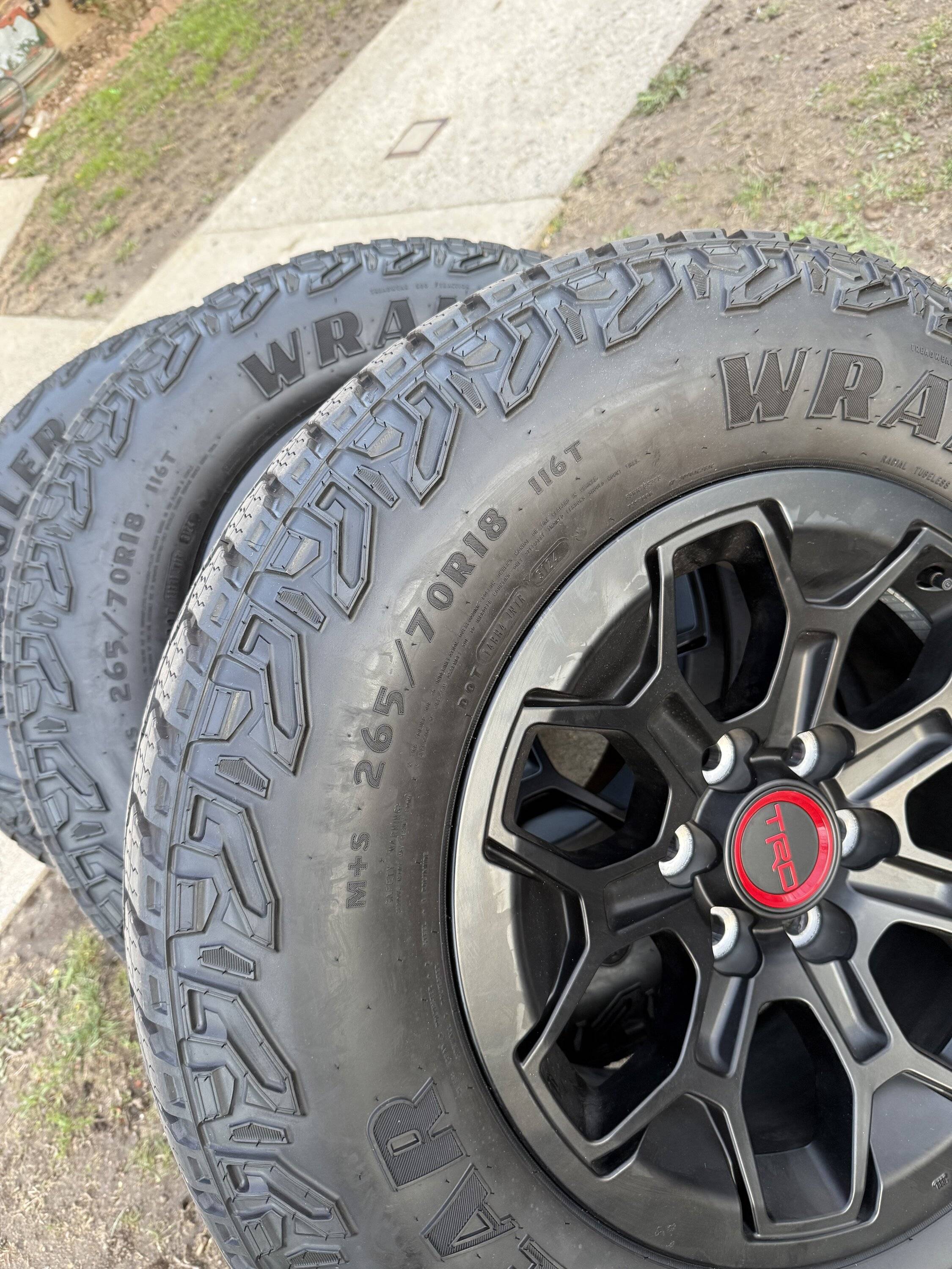 2025 4runner 6th gen So happy!!!  Grabbed this 4+1 set of TRD PRO wheels from a Local seller. IMG_3601