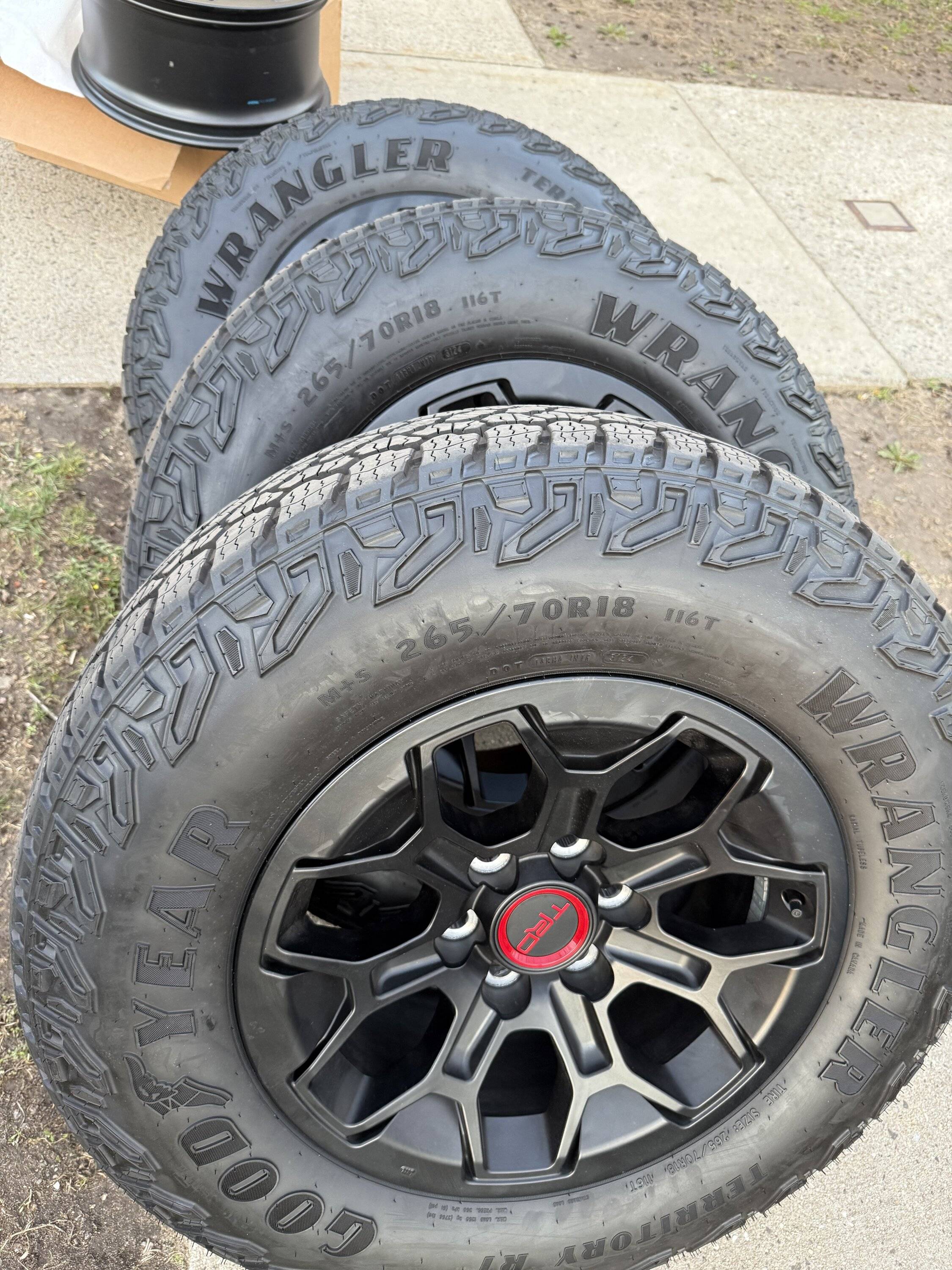 2025 4runner 6th gen So happy!!!  Grabbed this 4+1 set of TRD PRO wheels from a Local seller. IMG_3604