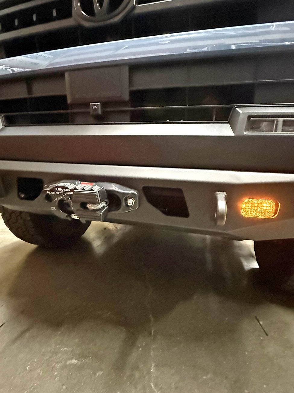 2025 4runner 6th gen Aftermarket Bumper: CBI Covert SS Winch Bumper, WARN Winch, Factor 55, Diode Dynamics installled Aftermarket Bumper CBI Covert SS Warn Winch Bumper installed on 2025 4Runner 6th Gen.jpg3