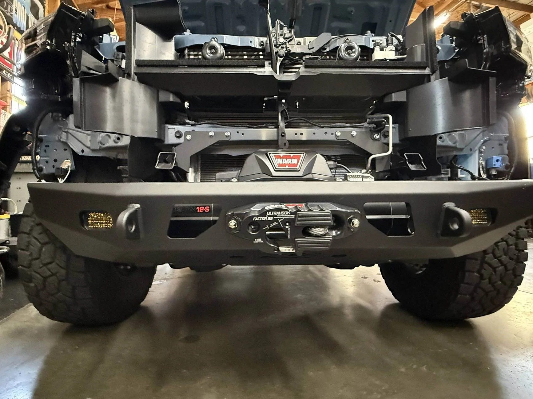 2025 4runner 6th gen Aftermarket Bumper: CBI Covert SS Winch Bumper, WARN Winch, Factor 55, Diode Dynamics installled Aftermarket Bumper CBI Covert SS Warn Winch Bumper installed on 2025 4Runner 6th Gen.jpg1