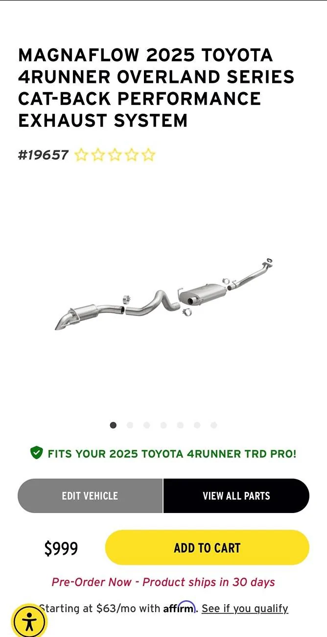 2025 4runner 6th gen Magnaflow Aftermarket Exhaust (Cat-Back) for Hybrid 2025+ 4Runner 6th Gen 1744982779851-m0