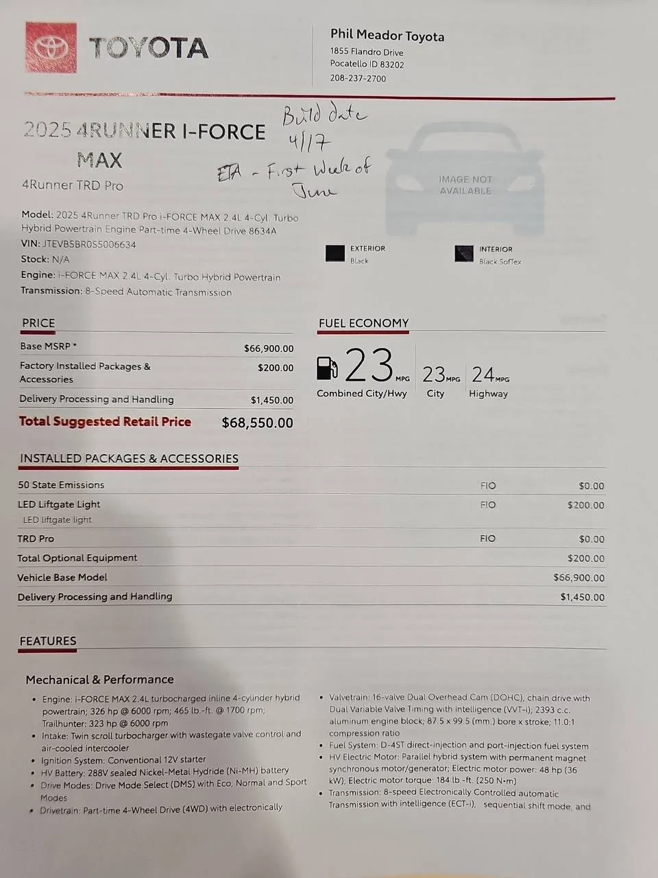 2025 4runner 6th gen What did you have to do to reserve/claim your 4runner at the dealer? 2025 TRD Pro