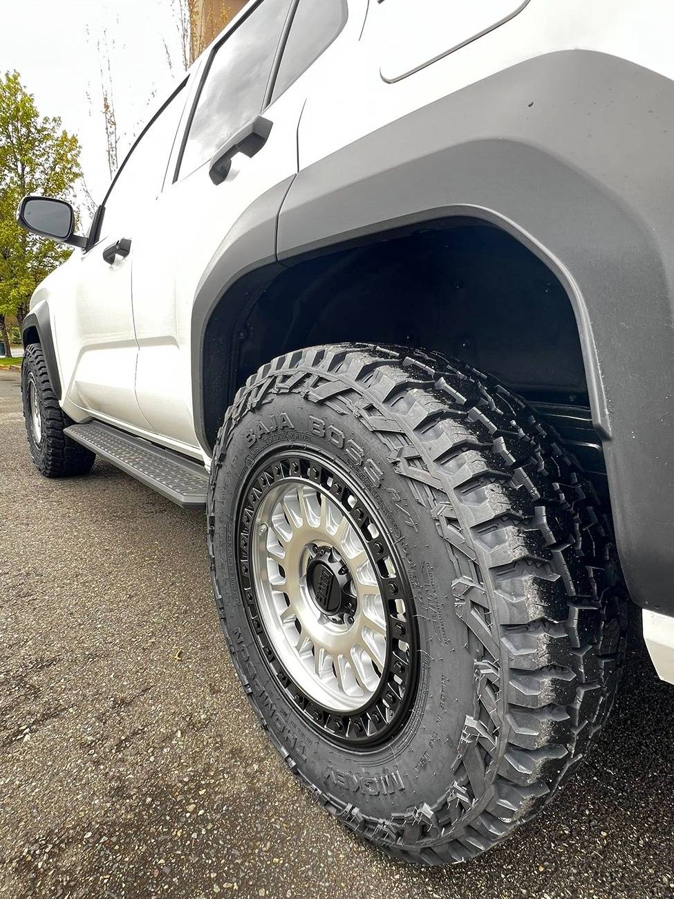 2025 4runner 6th gen ICE CAP WHITE Photos 4Runner 6th Gen (2025+) TRD Off-Road ORP stock suspension w: KMC wheels +30 offset. Mickey Thompson Baja Boss A:T (275