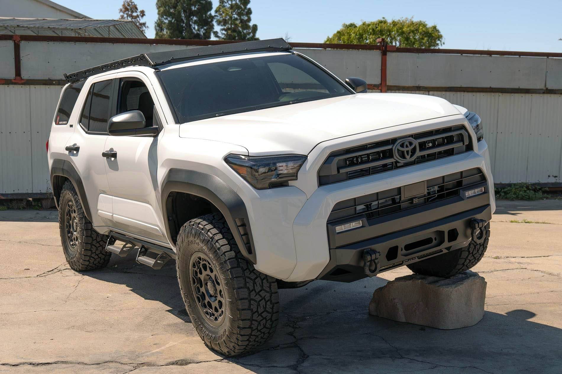 2025 Toyota 4runner ICE CAP WHITE Photos 4Runner 6th Gen (2025+) 3-tires-black-rhino-wheels-dv8-centric-bumper-jpe