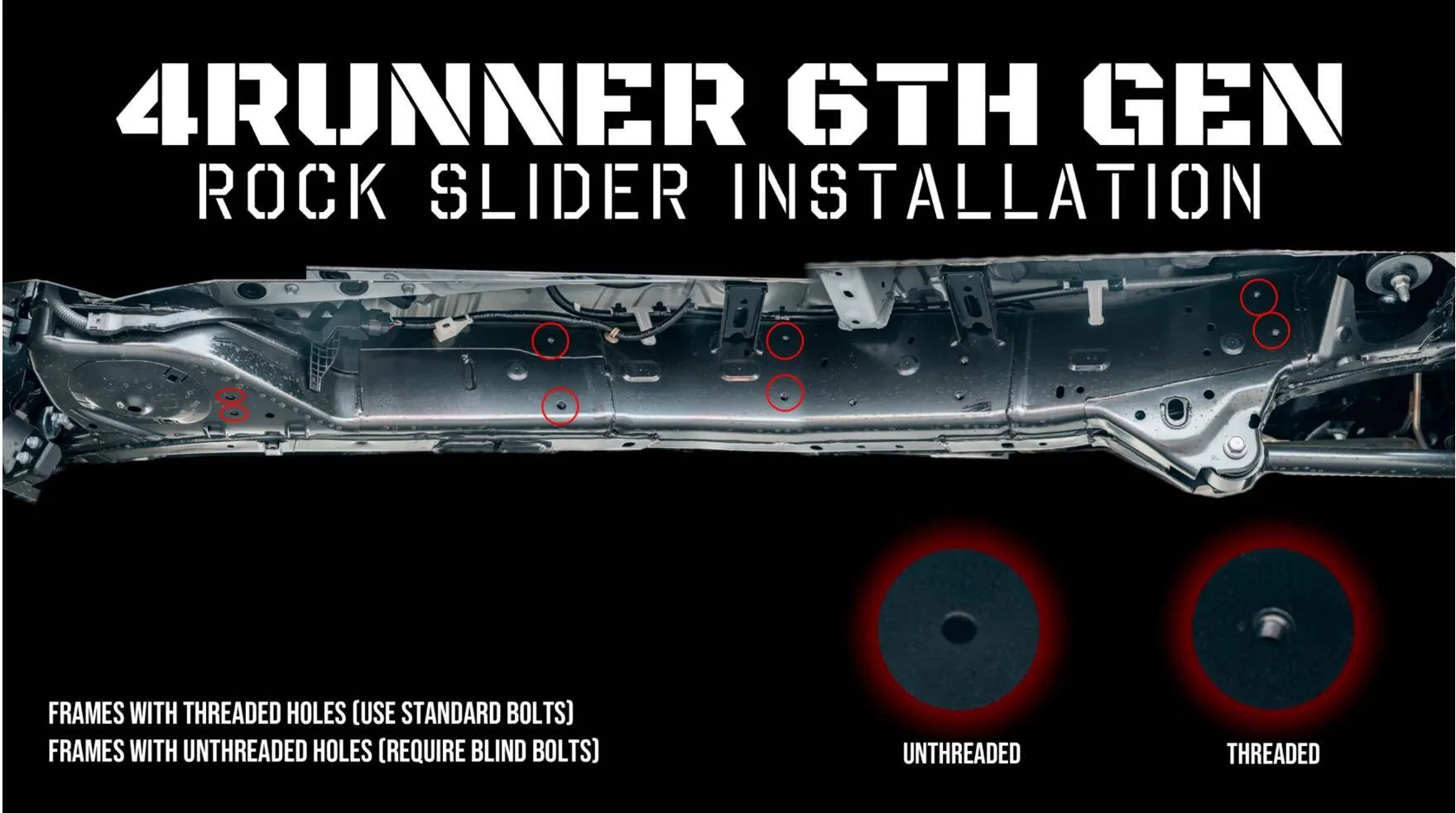 2025 Toyota 4runner Can’t install OEM rock rails because no threaded holes in the frame Screenshot 2025-04-26 120757