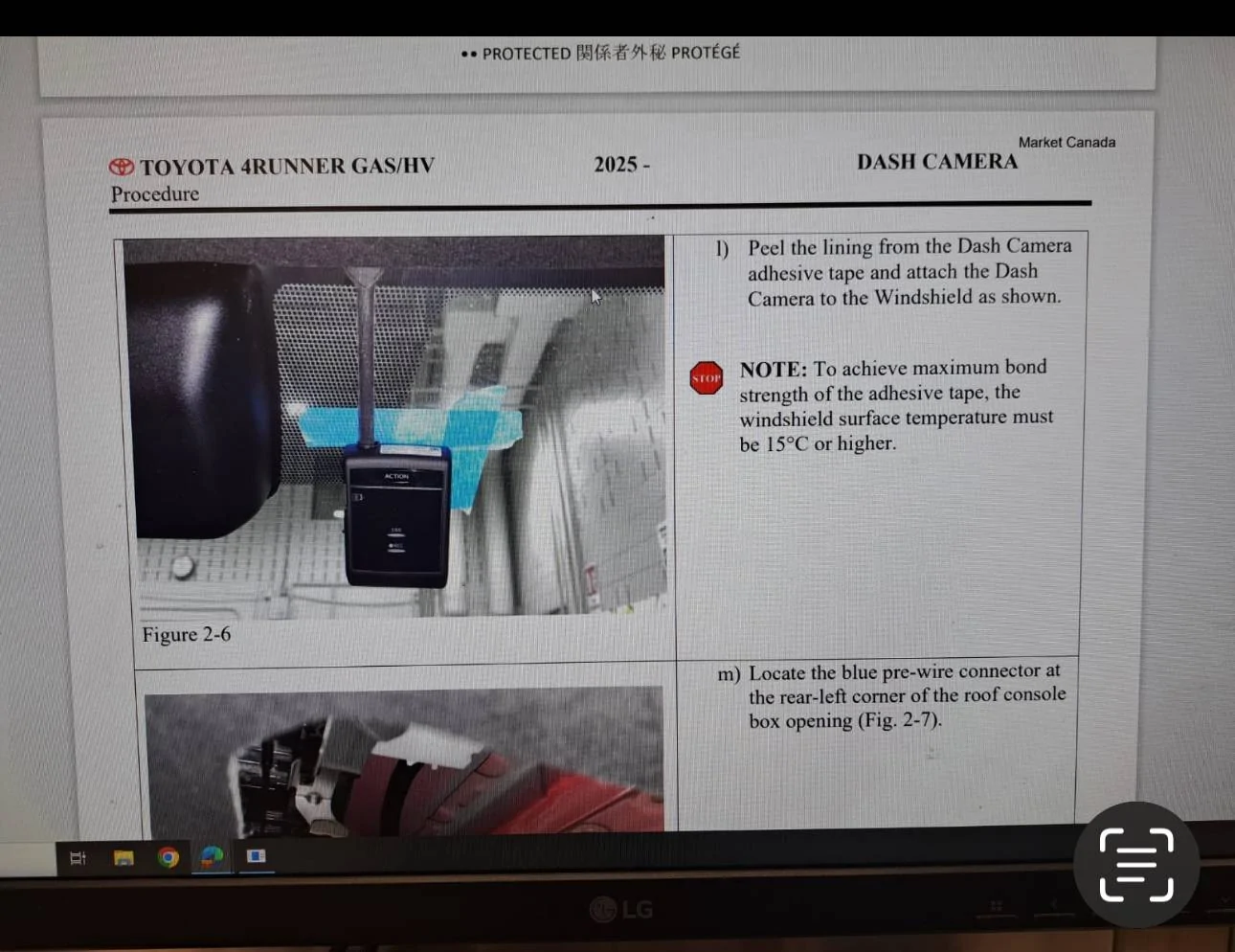 2025 4runner 6th gen Toyota OEM Dash Cam - placement correct? IMG_5155