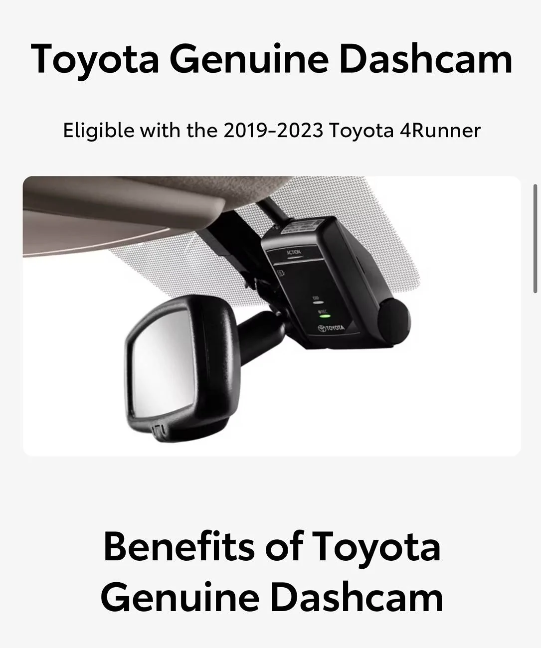2025 4runner 6th gen Toyota OEM Dash Cam - placement correct? IMG_5137