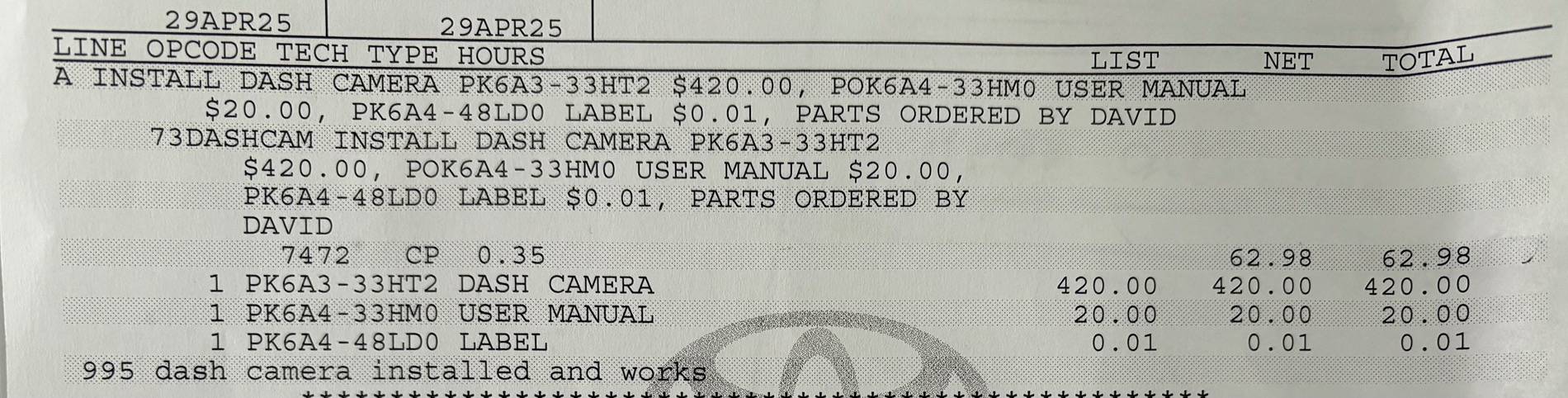 2025 4runner 6th gen Toyota OEM Dash Cam - placement correct? IMG_5162