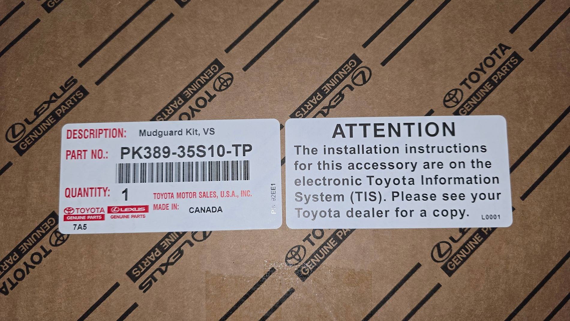 2025 4runner 6th gen OEM Mudflap / Mud Guard Install Guide DIY Instructions [Photos & Installation PDF] 20250502_185653