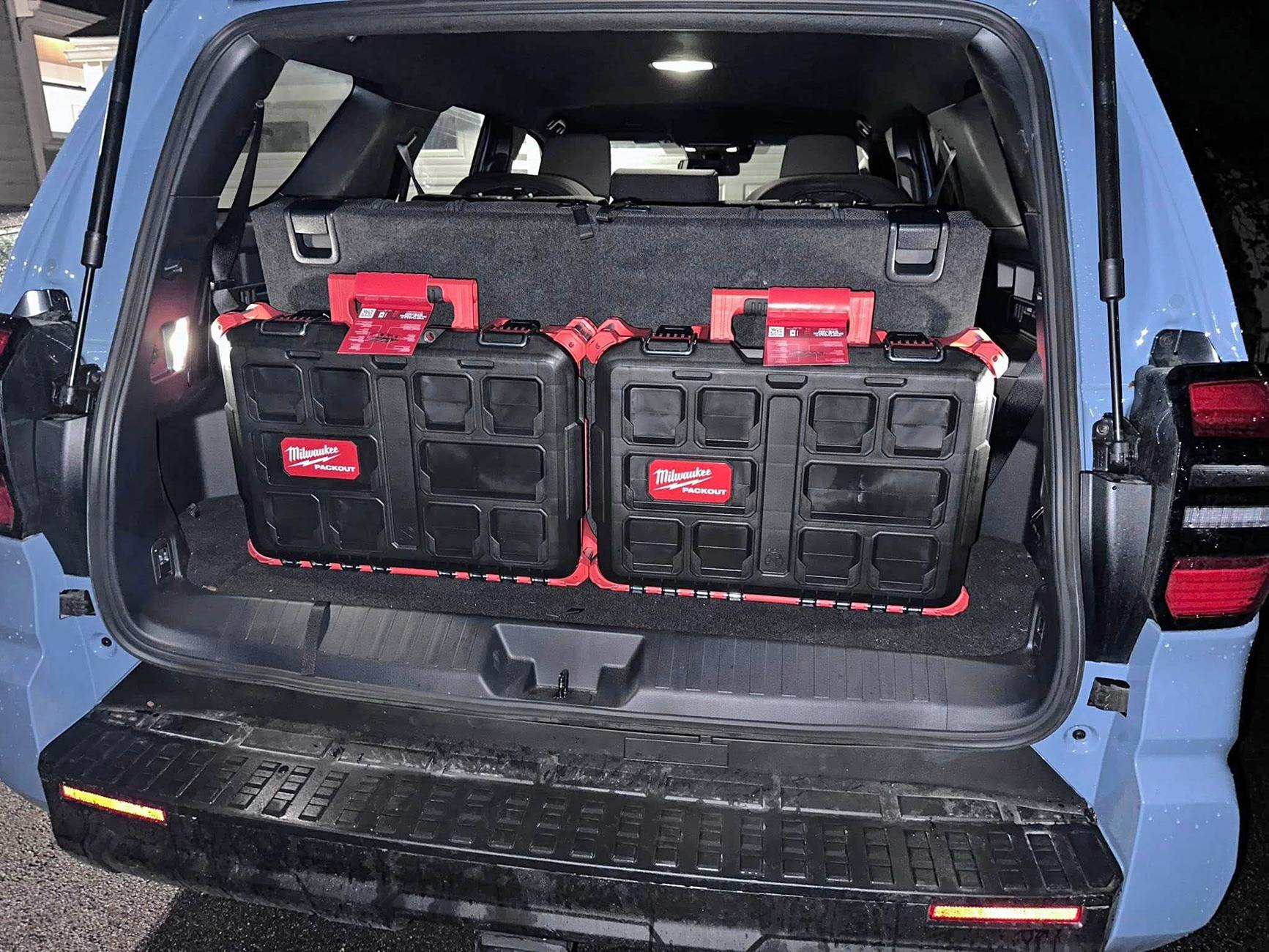 2025 4runner 6th gen Milwaukee Packout Tool Box fits behind 3rd row seats Milwaukee Packout Tool Box fits behind 3rd row seats 3
