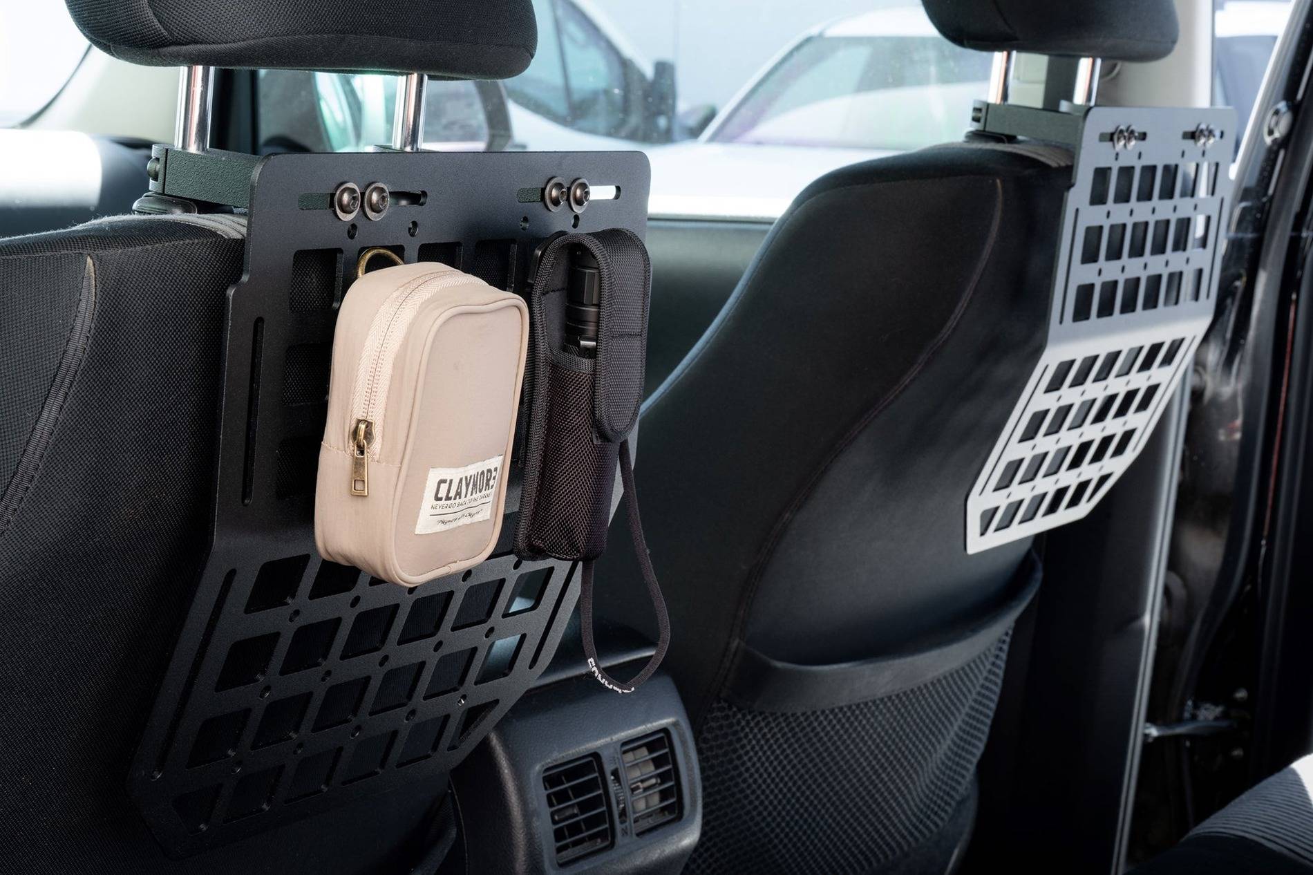 2025 4runner 6th gen Greenlane Offroad Aftermarket Parts for 2025+ 4Runner 6th Gen: roof rack, sliders, recovery points, skid plates, molle side panel, ditch light bracket Seat Back Molle Panel Storage System 3