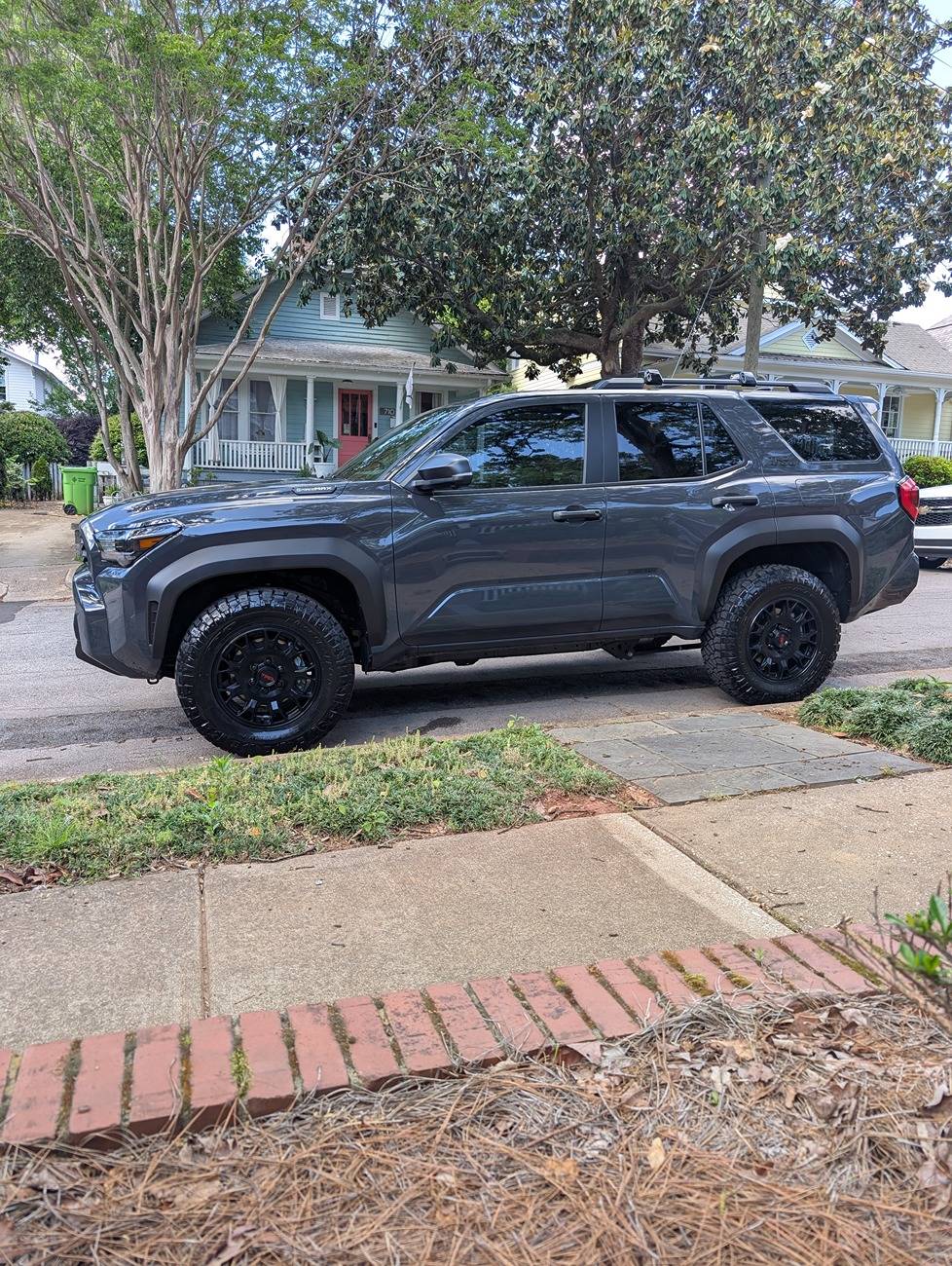 2025 4runner 6th gen Underground TRD ORP w/ Nitto Ridge Grapplers 265/70R18 on TRD Matte Black Wheels PXL_20250506_192638511