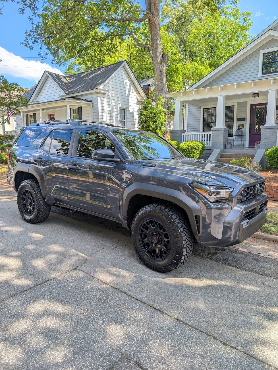 2025 4runner 6th gen Underground TRD ORP w/ Nitto Ridge Grapplers 265/70R18 on TRD Matte Black Wheels PXL_20250506_193903774