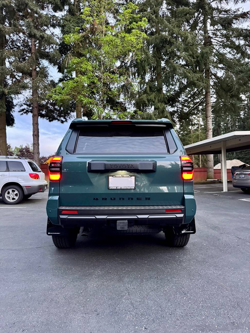 2025 4runner 6th gen Rally Armor Mud Flaps (white letters) installed on Everest TRD-Off-Road IMG_1657