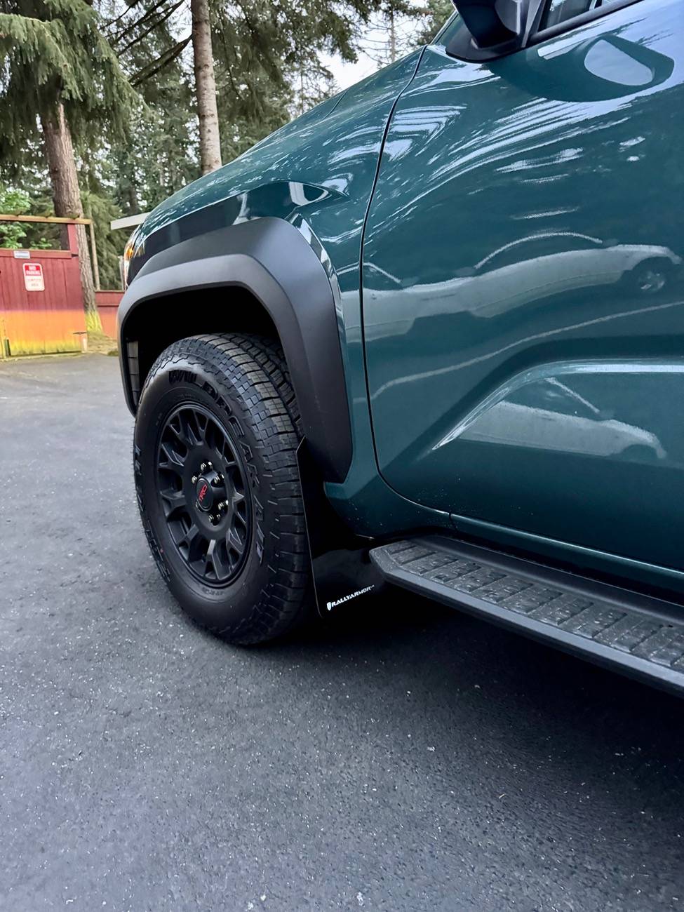 2025 4runner 6th gen Rally Armor Mud Flaps (white letters) installed on Everest TRD-Off-Road IMG_1663