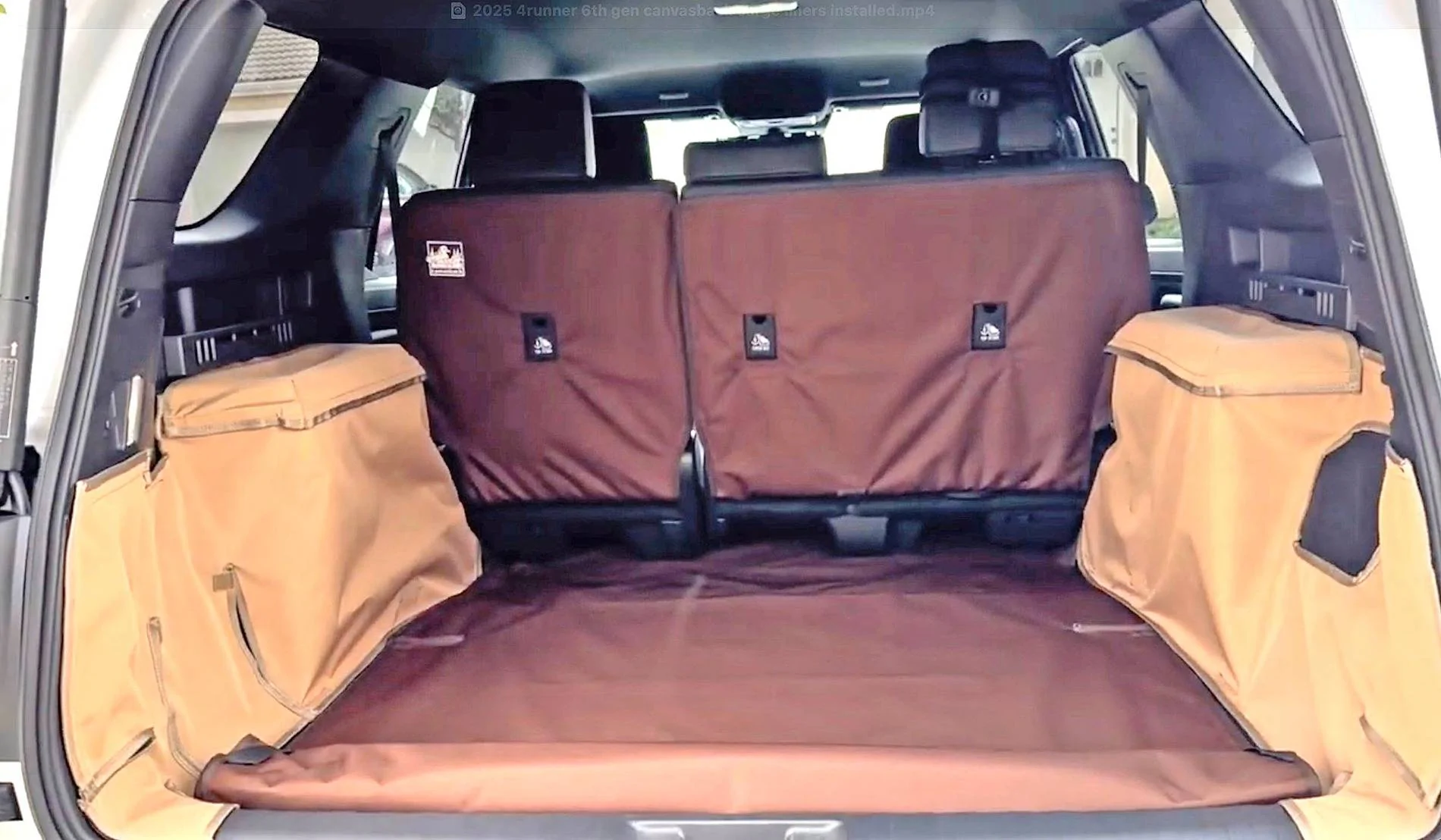 2025 4runner 6th gen Canvasback Cargo Liners Covers installed (dogs & pets protection) Canvasback cargo liners cover 2025 4runner 6th gen