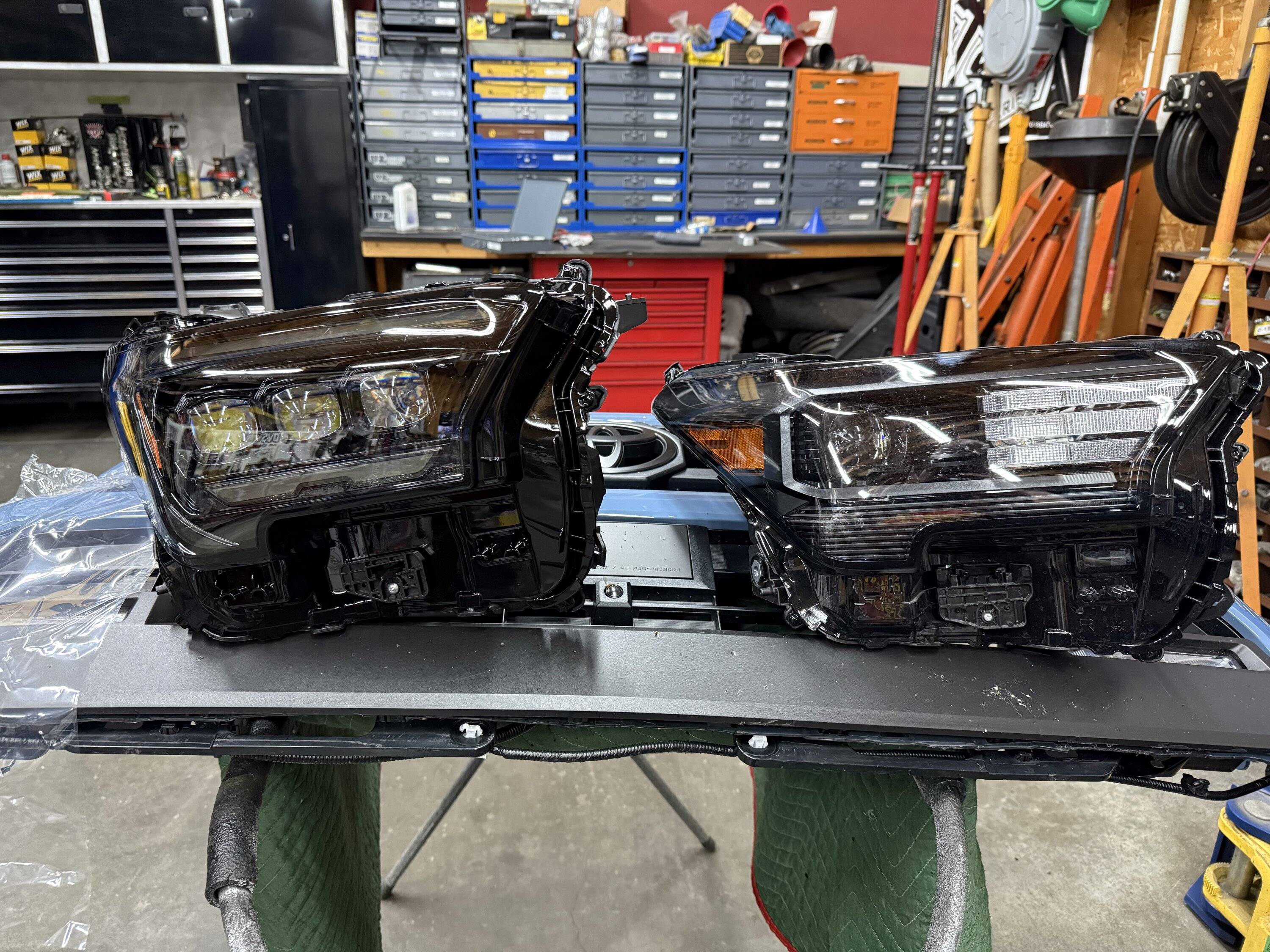 2025 Toyota 4runner Alpharex Nova Headlights installed, with lights ON photos IMG_8357