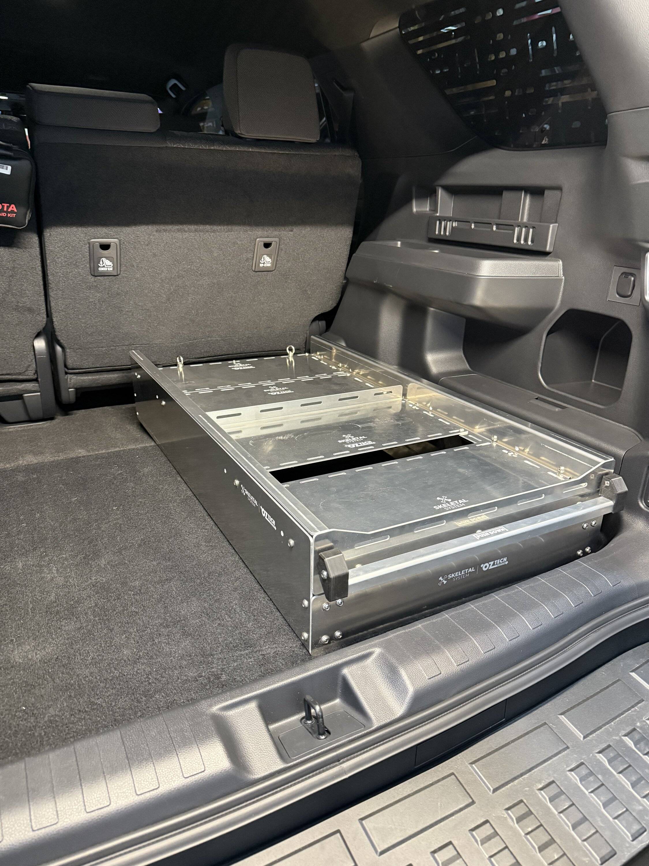 2025 Toyota 4runner OzTech slide for cargo area IMG_8342