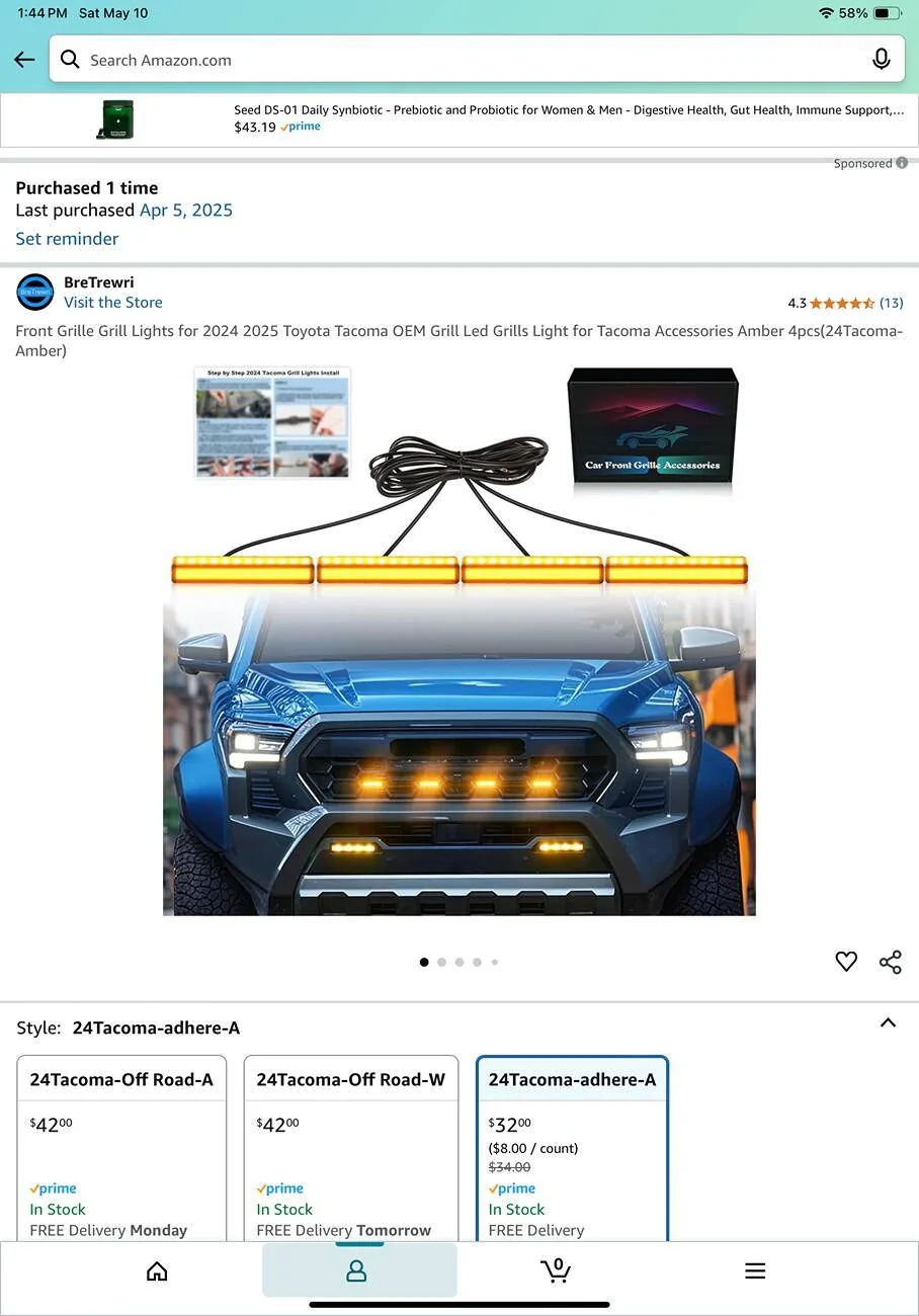 2025 Toyota 4runner Raptor Lights installed on 6th Gen 4Runner grille [DIY video added] IMG_1748