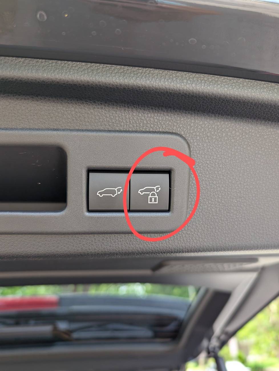 2025 4runner 6th gen What do these two items do/mean (rear dash light and cargo lock button)? PXL_20250510_193819475~2