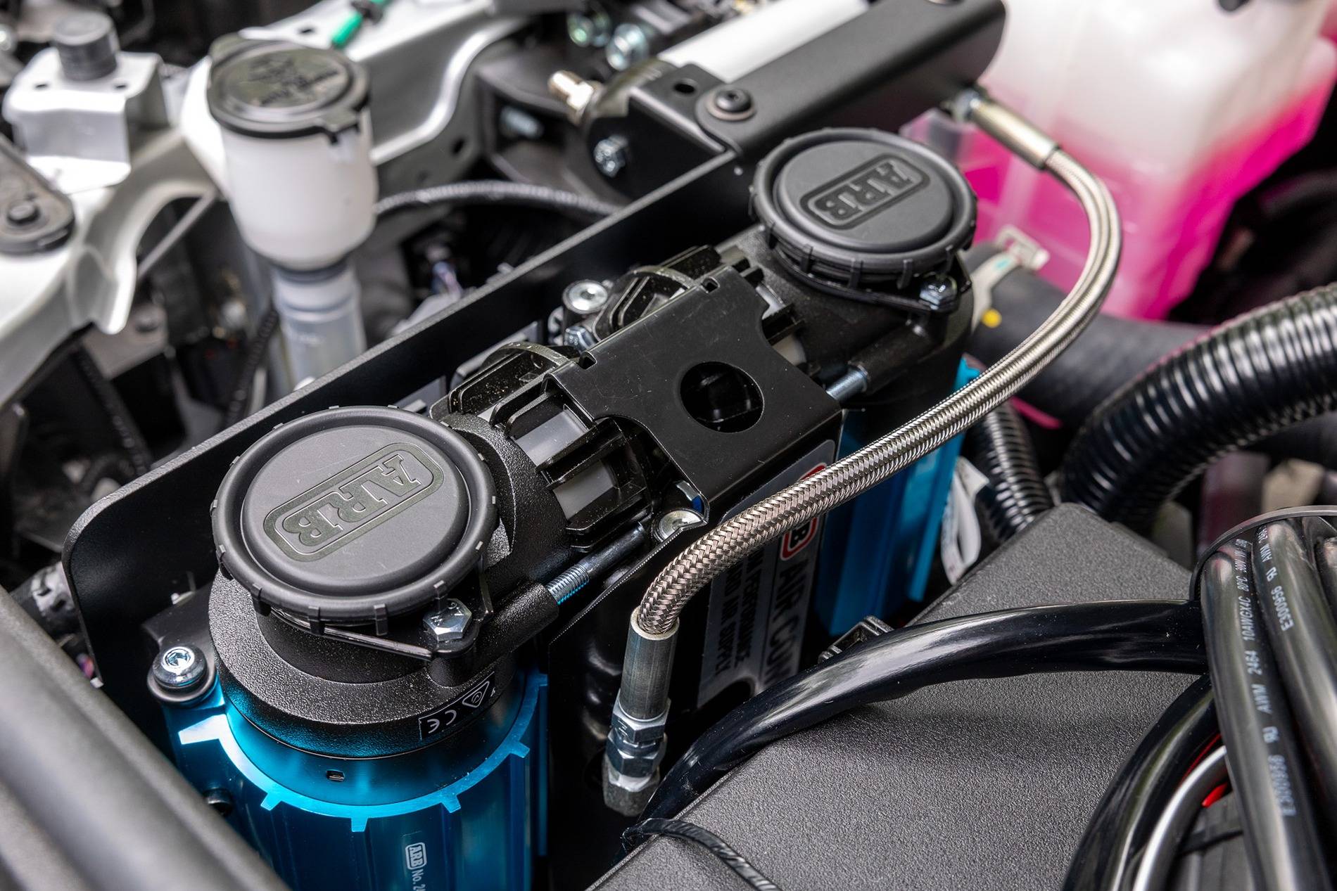 2025 Toyota 4runner Installed ARB Twin Motor Air Compressor using BPF Mounting Bracket _W0A4812