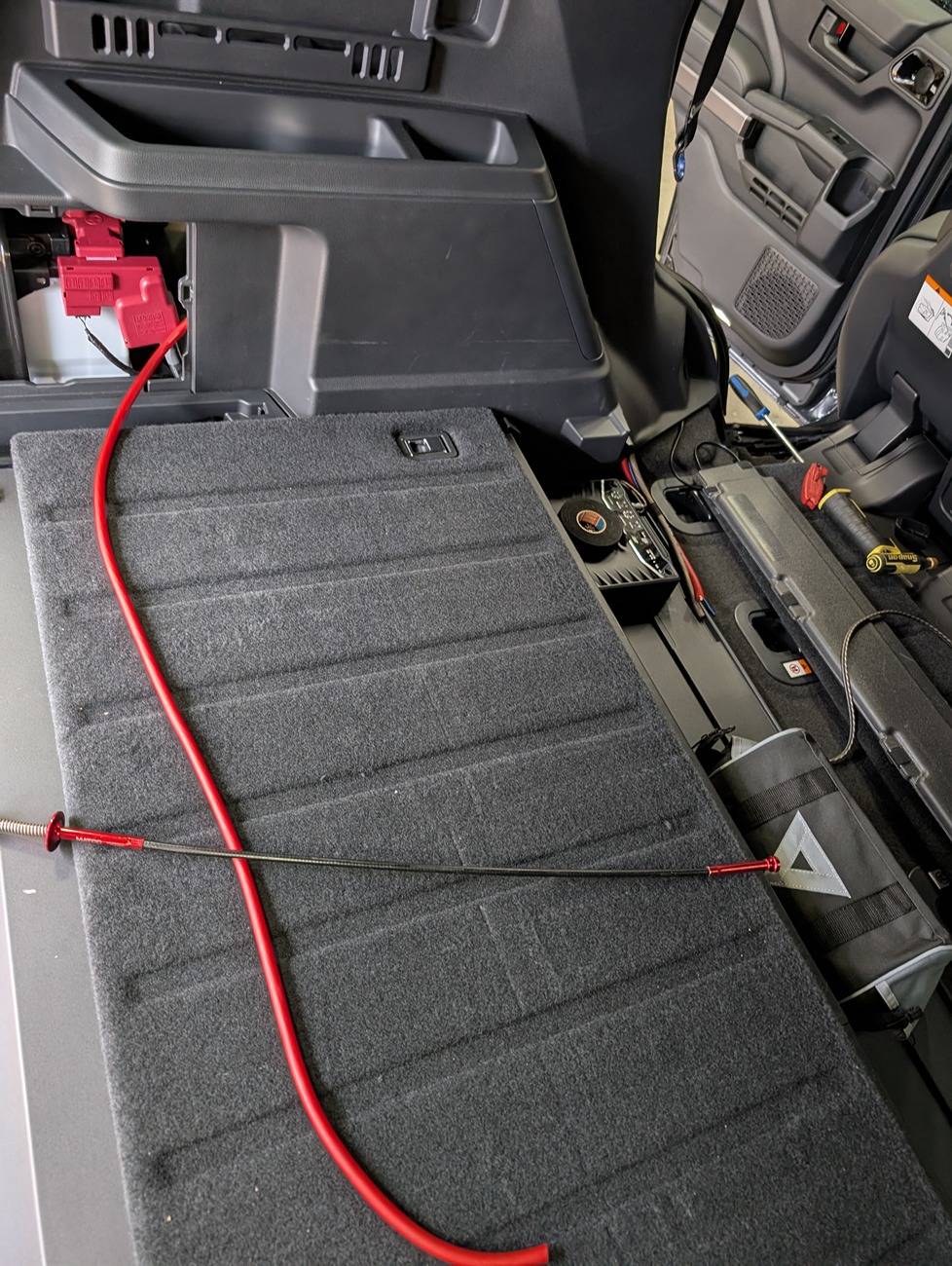 2025 Toyota 4runner Aftermarket Subwoofer & Sub Amp installed (w/ removable subwoofer enclosure box) PXL_20250512_155328927