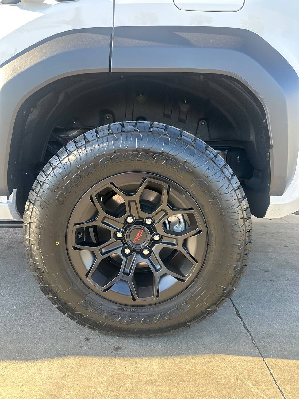 2025 Toyota 4runner BF Goodrich KO3 (265/70R17) w/ raised white letters installed on my SR5 IMG_5130