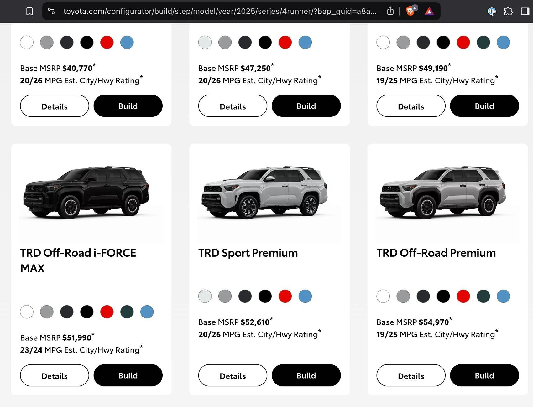 2025 4runner 6th gen I'm suing Toyota => TRD Off-Road i-FORCE MAX missing hands-free power liftgate Screenshot 2025-05-14 at 01.59.43