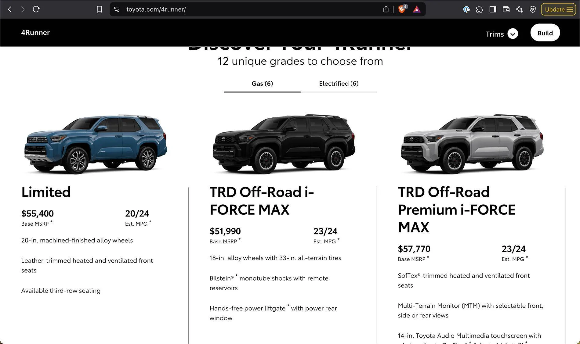 2025 4runner 6th gen I'm suing Toyota => TRD Off-Road i-FORCE MAX missing hands-free power liftgate Screenshot 2025-05-14 at 02.04.46