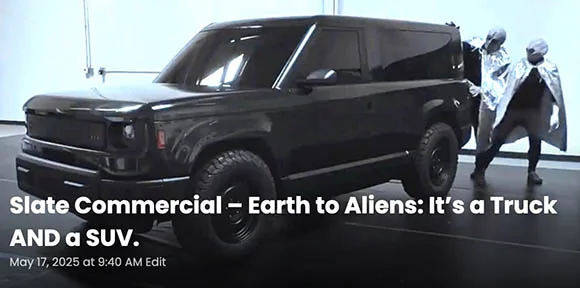 2025 4runner 6th gen SLATE Truck revealed as modular SUV & pickup. Priced under $20K after incentive slate truck suv gloss black wrap 580