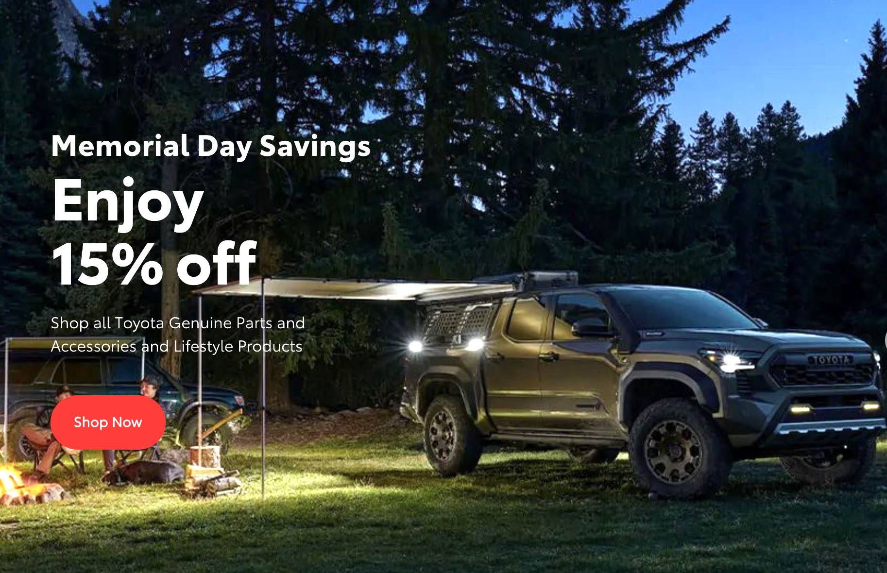2025 4runner 6th gen 15% sale on OEM parts at autoparts.toyota.com + extra discount code! toyota oem parts sale