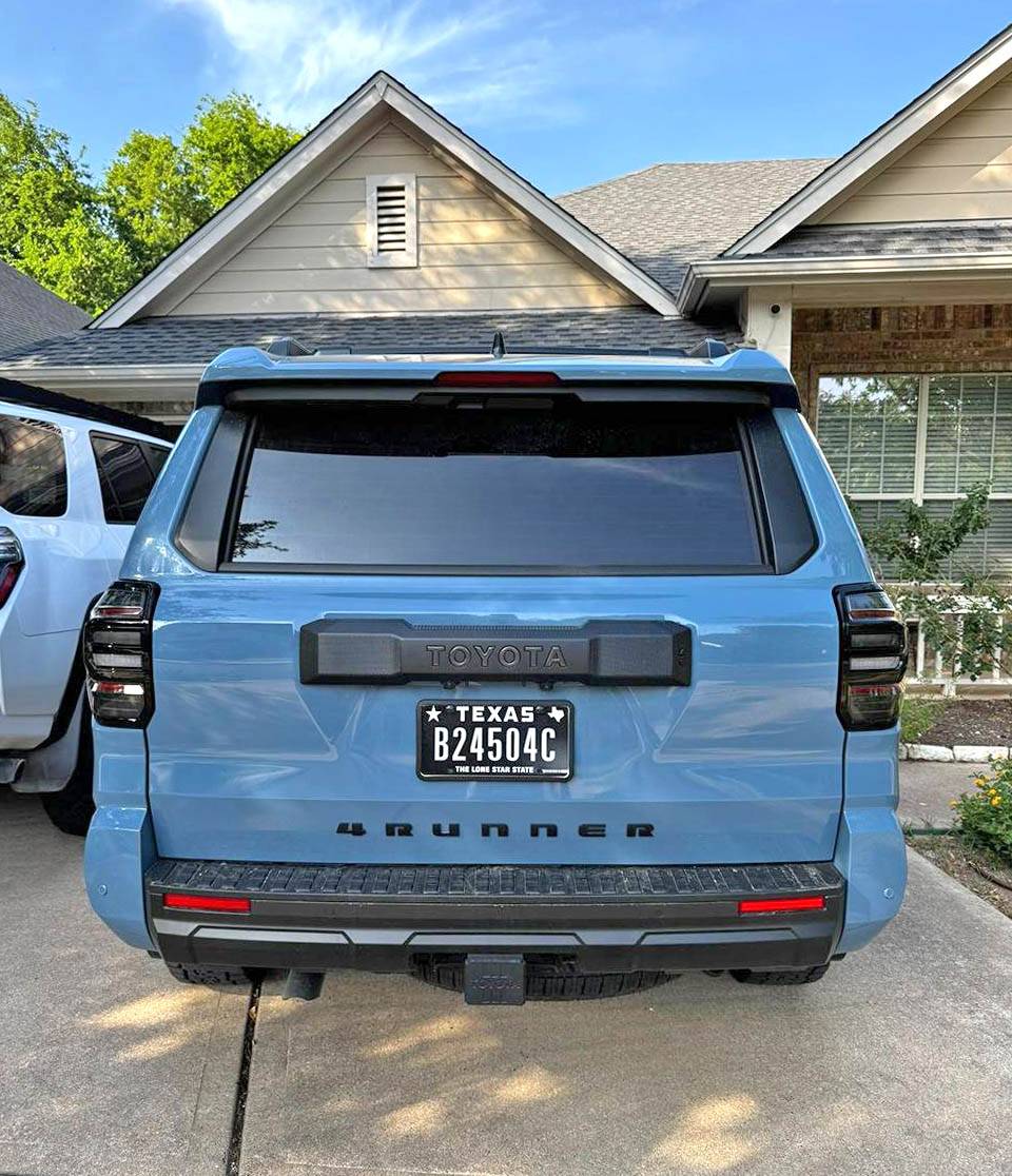 2025 4runner 6th gen Premium Tail Lights Installed on Heritage Blue ORP IMG_9058