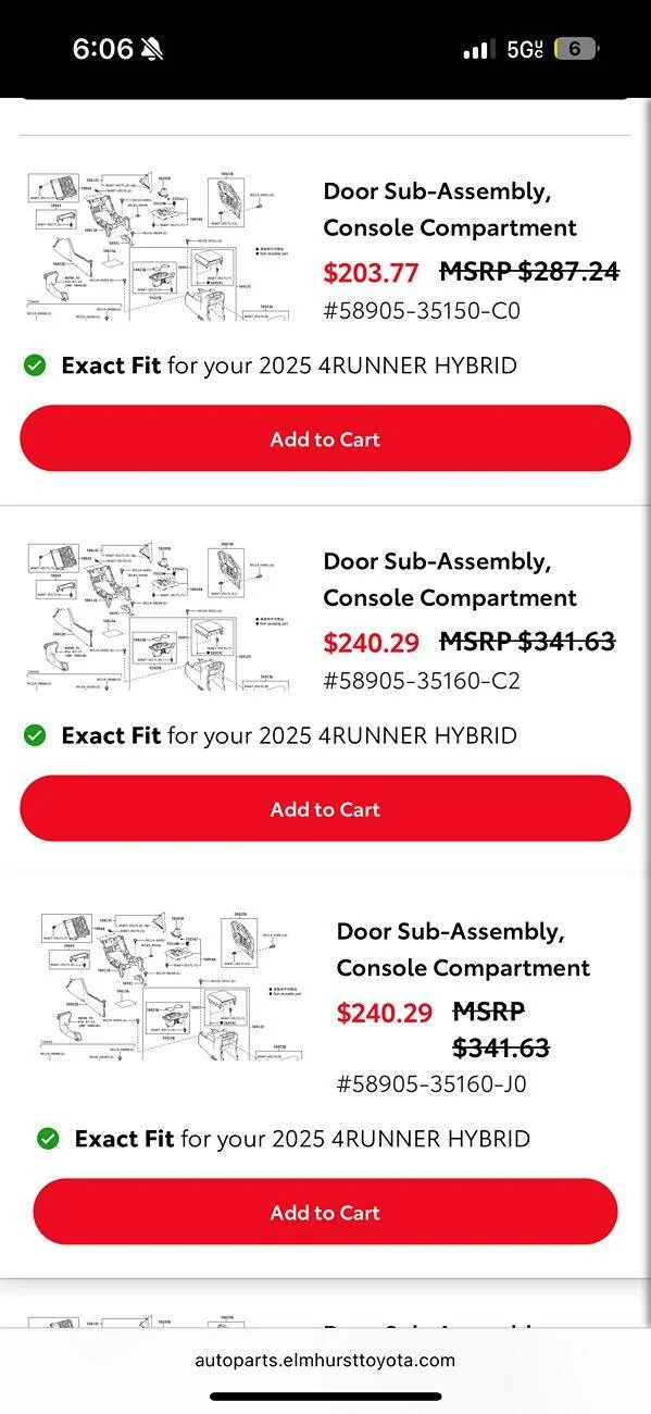 2025 4runner 6th gen Center Console Lid - TRD PRO part number? IMG_0991