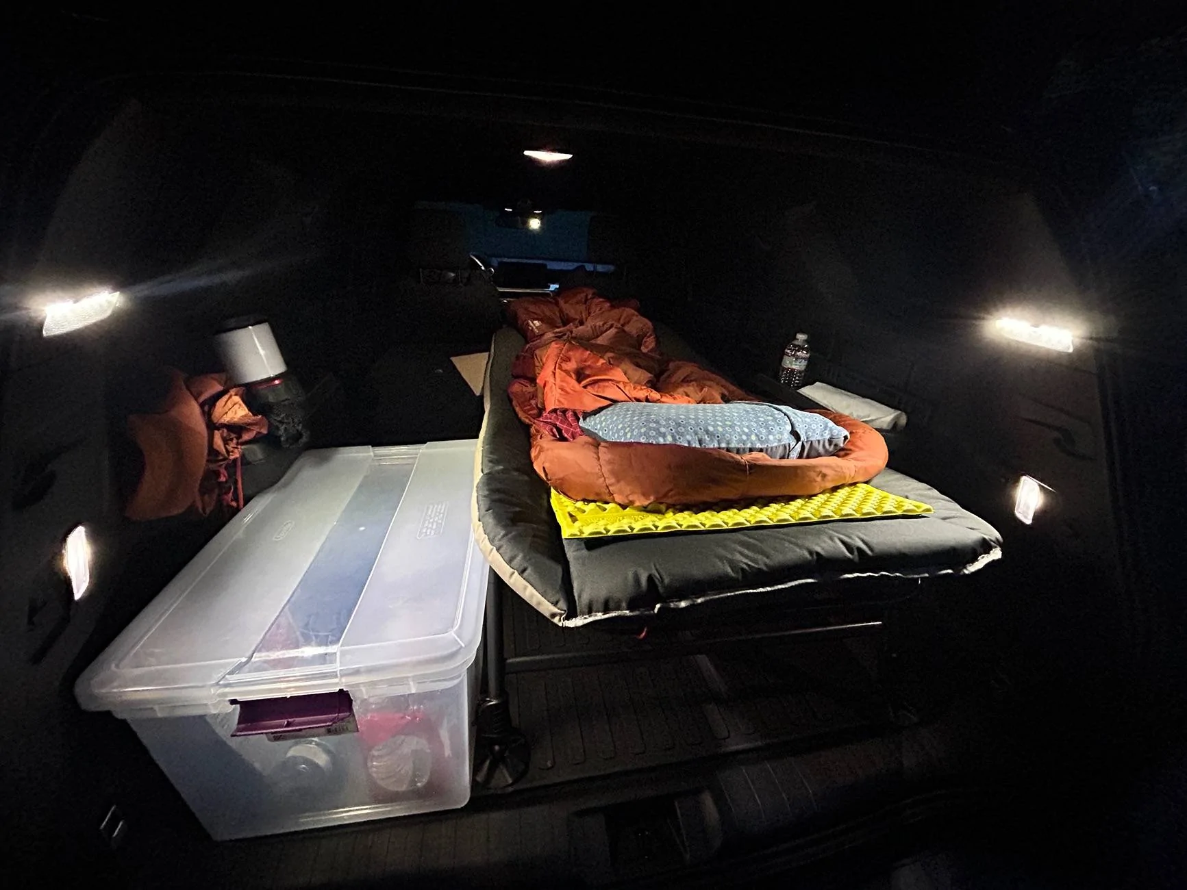 2025 Toyota 4runner REI Kingdom Cot fits for sleeping in cargo area IMG_7120