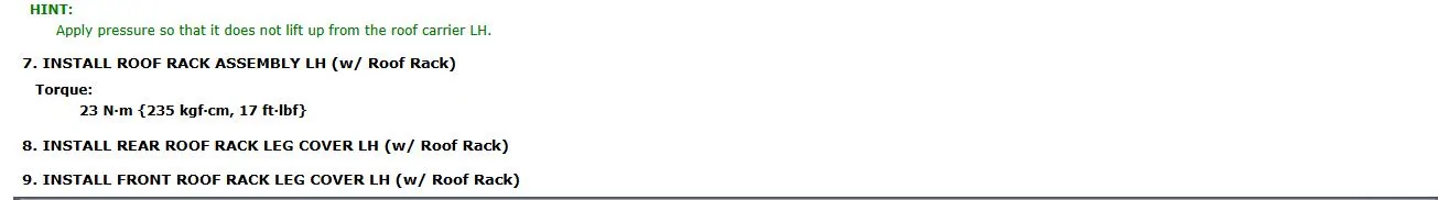 2025 4runner 6th gen Torque Specs for OE Toyota Roof Rails? Installation Roof Rack-Rails • Page 3 of 3 • 2025 Toyota 4Runner