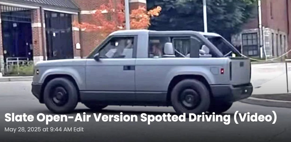 2025 4runner 6th gen SLATE Truck revealed as modular SUV & pickup. Priced under $20K after incentive slate-open-air-version