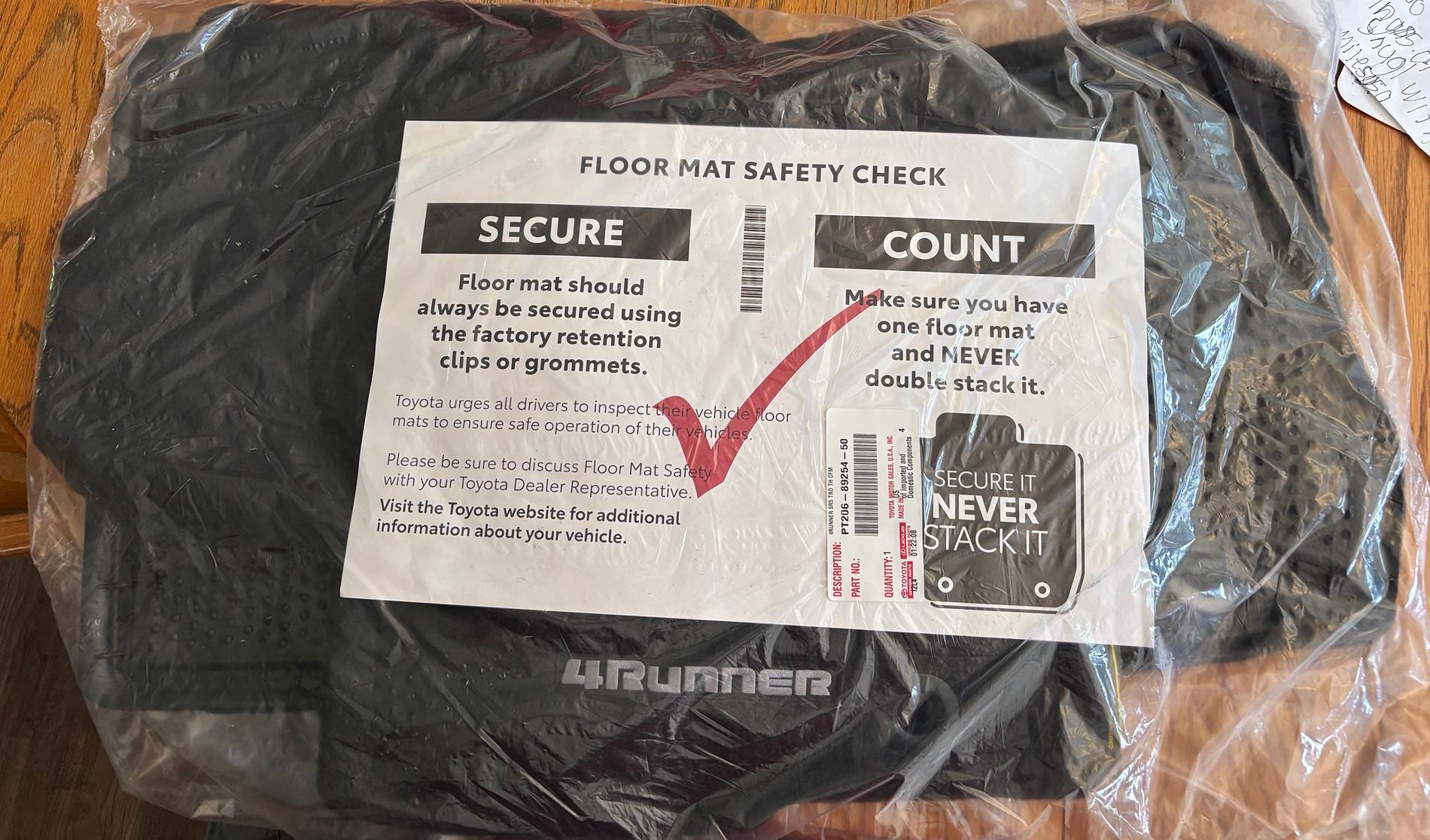 2025 4runner 6th gen Carpet Floor Mats for sale - new / unopened $100 obo IMG_0010