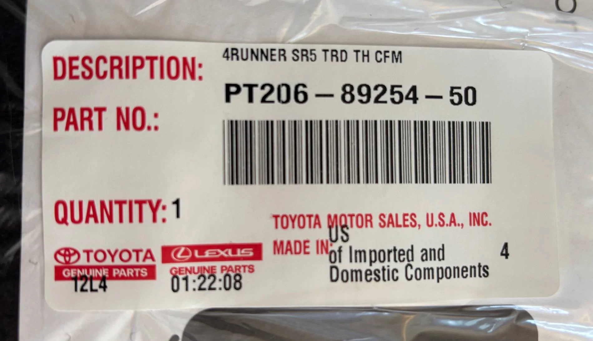 2025 4runner 6th gen Carpet Floor Mats for sale - new / unopened $100 obo IMG_0011