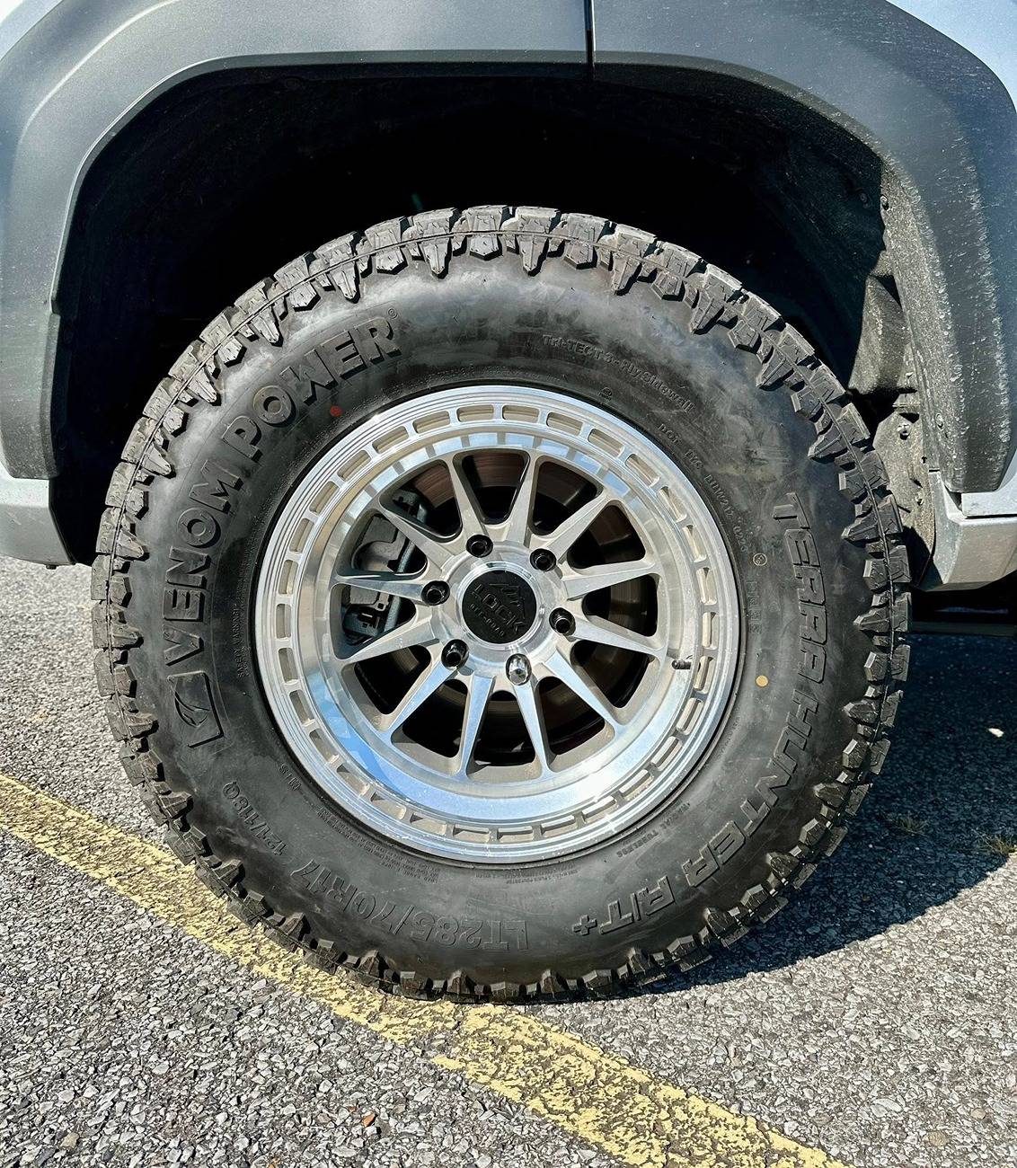 2025 4runner 6th gen SR5 on Lock Off-Road Baja 17x9 +23 offset wheels w/ Venom Power Terra Hunter R/T 285/70r17 tires 2025 4Runner SR5 6th gen Venom Power Terra Hunter R:T 285:70r17 tires Lock Off-Road Baja 17x9 