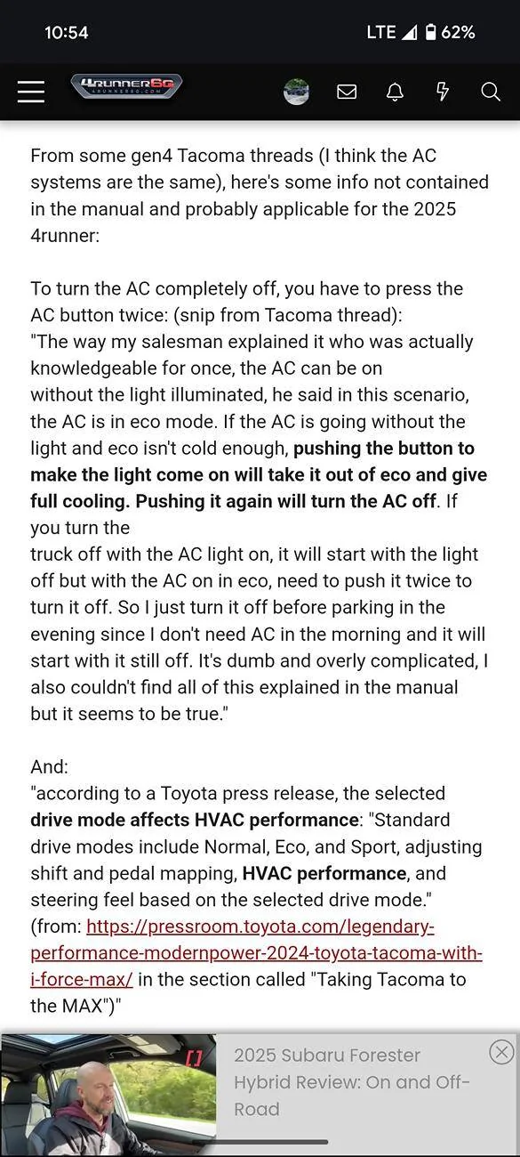 2025 Toyota 4runner Mysterious drain tube Screenshot_20250603-105431