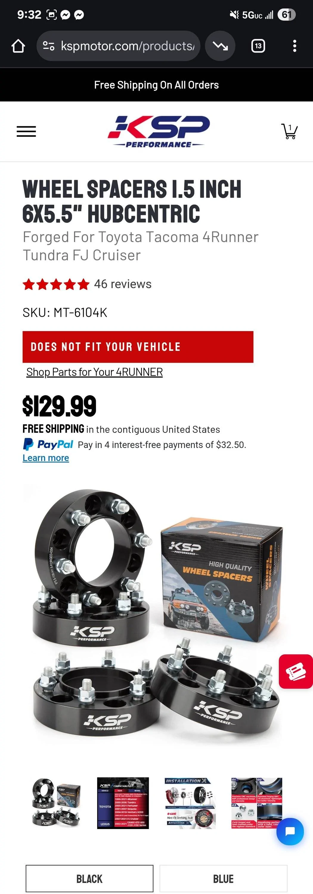 2025 4runner 6th gen KSP Wheel Spacers Screenshot_20250611_093243_Chrom