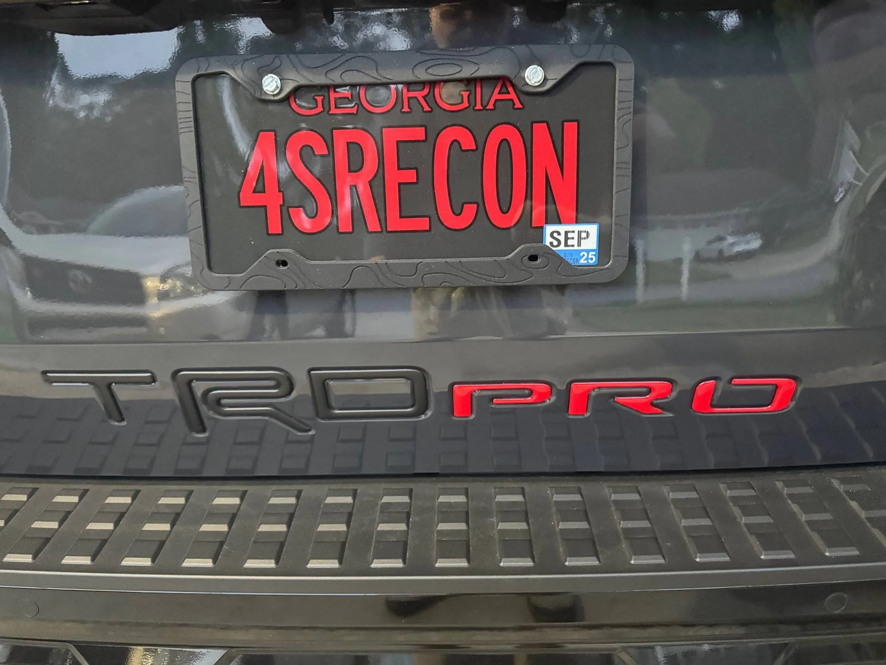 2025 4runner 6th gen 2025+ 6th gen TRD PRO tailgate rear emblem letters - inlays / inserts installed (TOYOTA & TRD PRO) IMG_6676