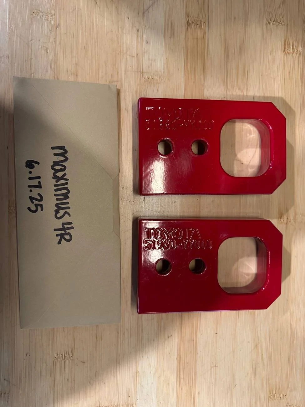 2025 4runner 6th gen OEM Tow Hooks - Red IMG_1212